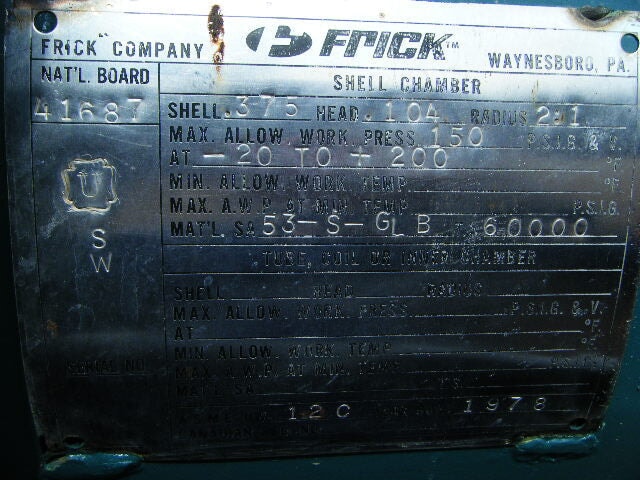 Frick LDB 26 Booster Compressor - 30 HP Frick 