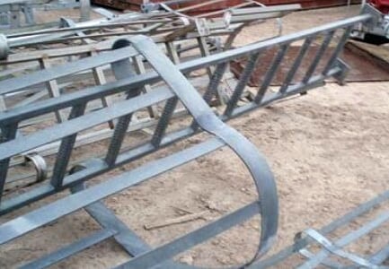 Galvanized Steel Ladder with Safety Cage Not Specified 