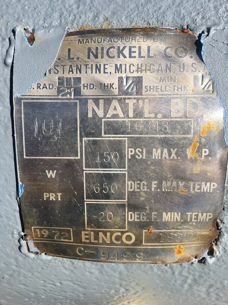 EL Nickell Co. Intercooler de amoníaco (13 pulgadas x 60 pulgadas, 34 galones)