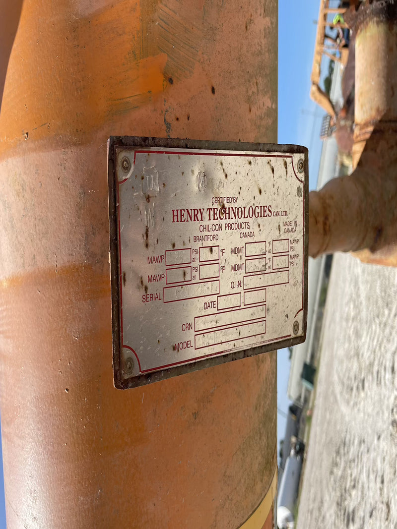 Henry Technologies RA-03048-500 Tanque vertical de aceite de amoníaco (16 x 48 pulgadas, 53 galones)
