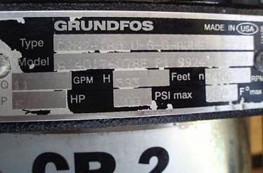 Grundfos CRN2 Vertical Multistage Centrifugal Pump Grundfos 