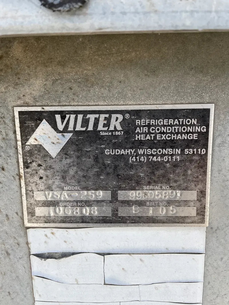 Vilter VSA-259 Evaporative Condenser (259 Nominal Tons, 2-7.5 HP Motors, 1 Tower Unit)