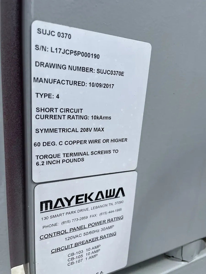 Mycom N220JS-LI-E-250 Rotary Screw Compressor Package (N220JS-LI-E-250, 250 HP 460 V, Mycom Micro Control Panel)