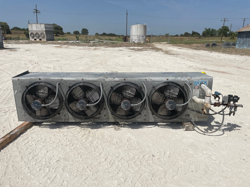 Krack DT4S-925-DXA-HGC-LH Ammonia Evaporator Coil- 10.69 TR 4 Fans (Low/Medium Temperature) Krack 