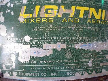 Lightnin 216-TECDS-3.2 Mixer Right Angle Heavy Duty Series Lightnin 