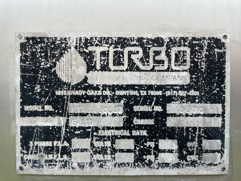 Enfriador de placas Turbo Ice HTDA960607 (7-96 x 60 placas de acero inoxidable)
