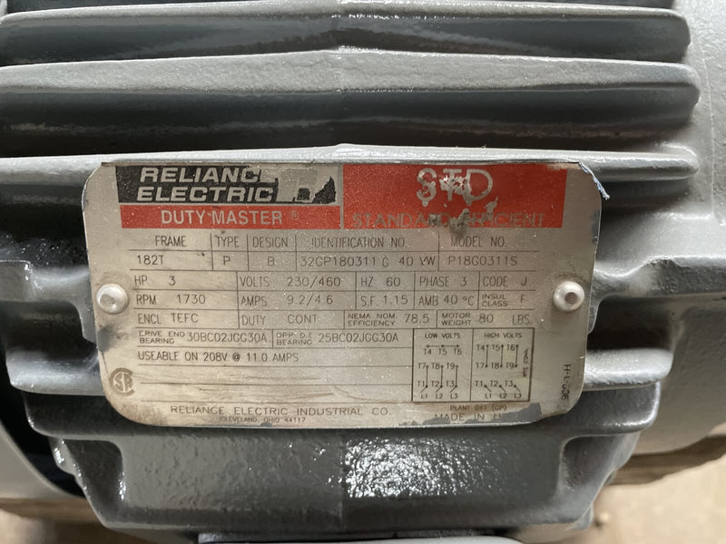 Motor Reliance P18G0311S (3 HP, 1730 RPM, 230/460 V)