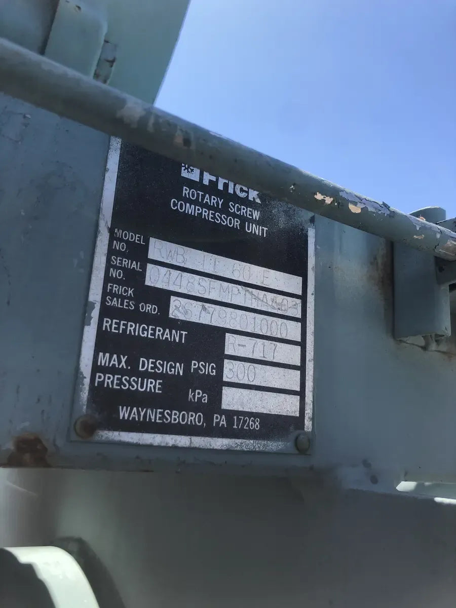 Frick RWB II 60 E Rotary Screw Compressor Package Frick TDSH163S 150 frick-rwb-ii-60-e-rotary-screw-compressor-package-frick-tdsh163s-150
