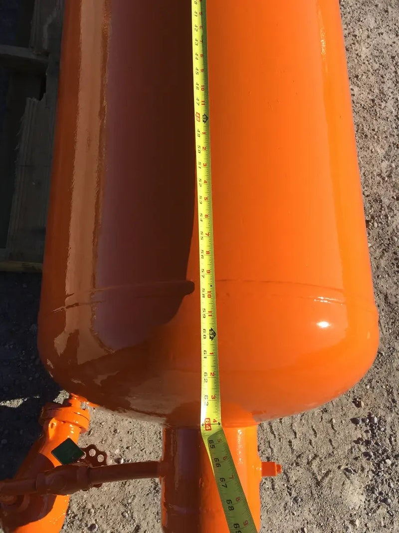 Separador de aceite horizontal Globe Ice Machine Co. (23 pulgadas x 64 pulgadas, 115 galones)