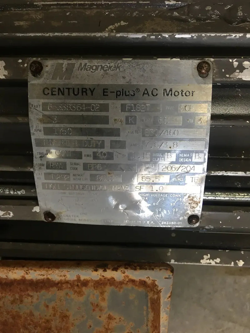 Motor de CA MagneTek Century E-Plus (3 HP, 1750 RPM, 230/460 V)