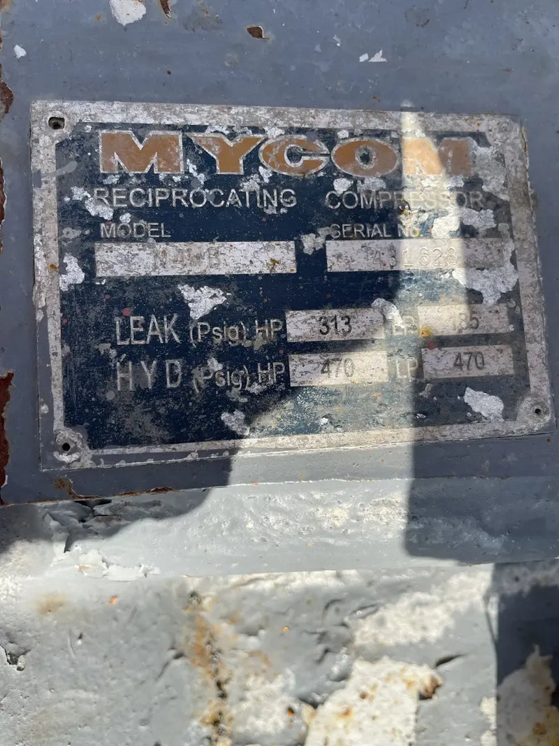 Mycom N4WB 4-Cylinder Reciprocating Compressor Package (60 HP 230/460 V, Belt Driven)