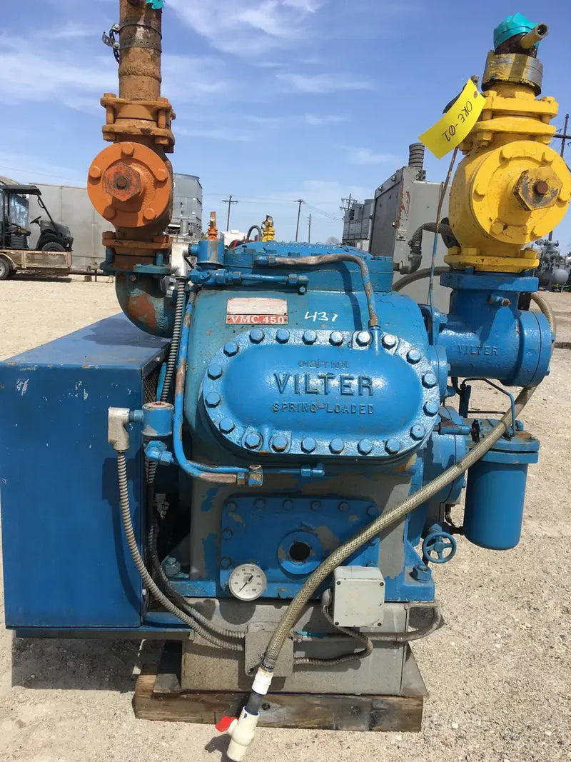 Vilter 456 6-Cylinder Reciprocating Compressor Package (100 HP 230/460 V, Belt Driven)
