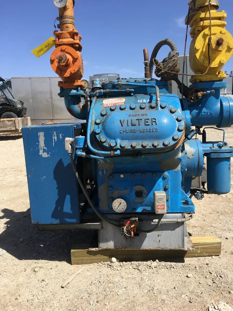 Vilter 456 6-Cylinder Reciprocating Compressor Package (100 HP 230/460 V, Belt Driven)