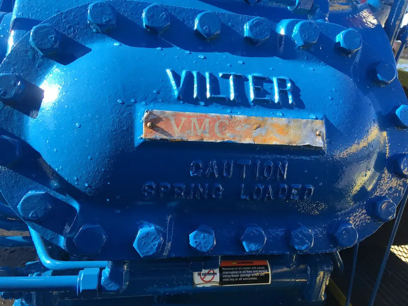 Vilter 448 8-Cylinder Reciprocating Compressor Package (100 HP 460 V, Belt Driven)