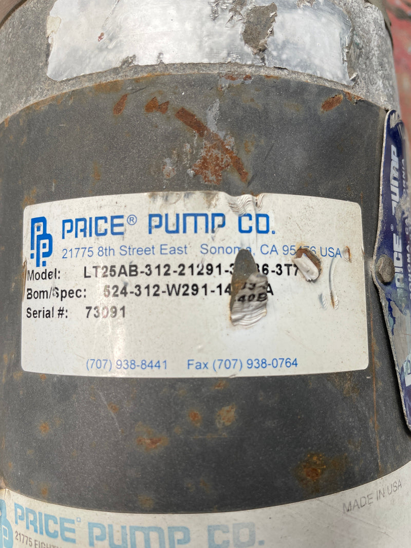 Price LT25AB-312-21291-3336-3T7 Horizontal Pump (0.3 HP, 12 GPM Max) Price 