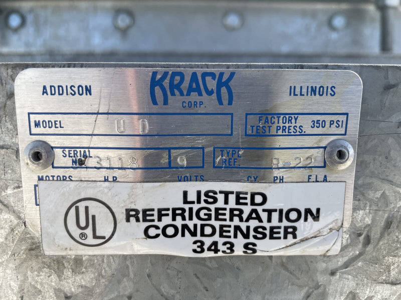 Krack CPC-358-HGU-4-7.5-RH-RBF-22-TH Bobina de evaporador de freón - 3 ventiladores