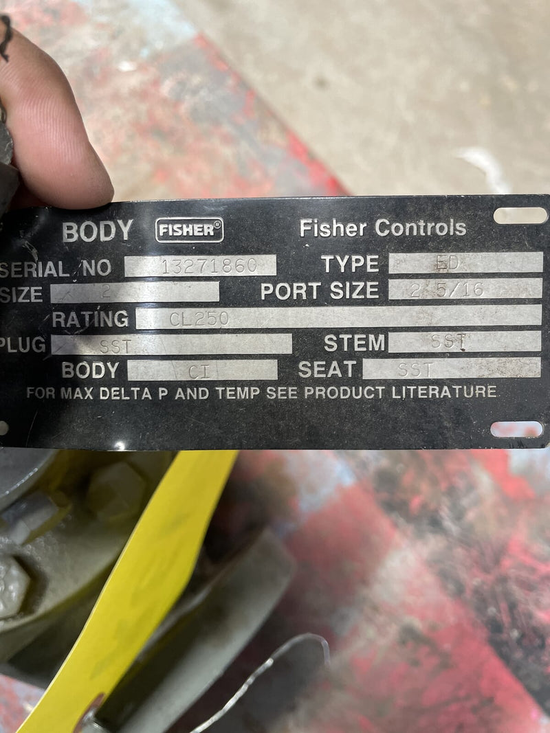 Válvula de control Fisher ED (2 pulgadas, tamaño del puerto: 2"-5/16")