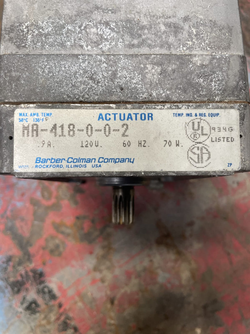 Barber Coleman MA-418-0-0-2 Actuator ( 120v, 60 Hz, 70 W)