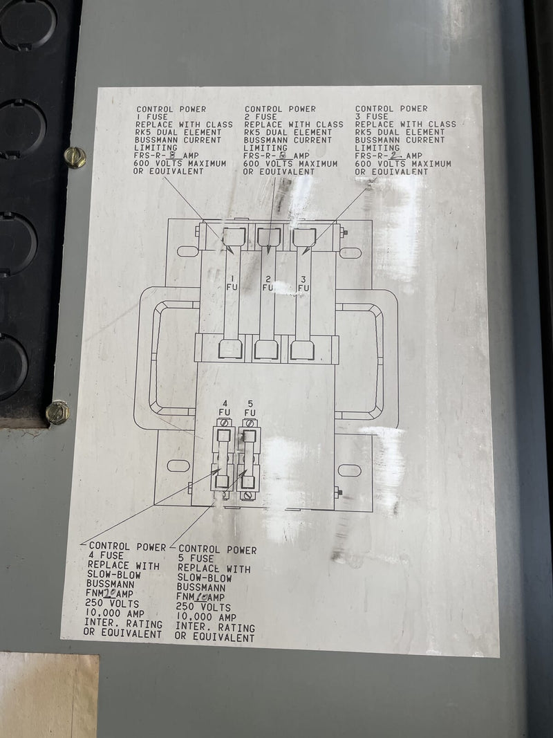 Arrancador de motor Westinghouse (200 HP, 480 V, 60 Hz)