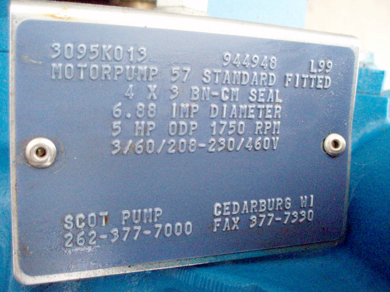 Scot Motorpump 57 Circulating Pump Scot Pump 