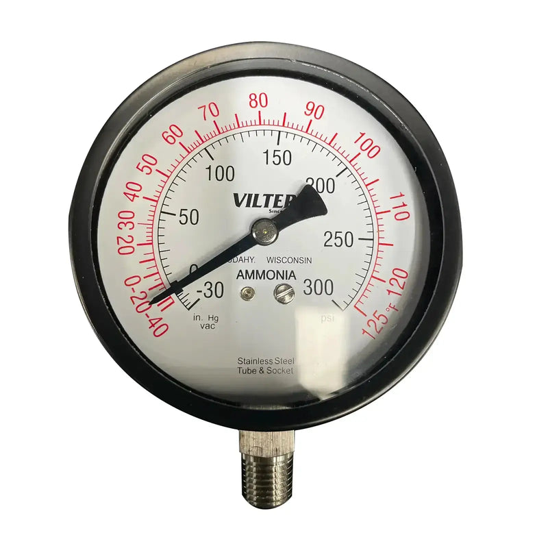 Manómetro de presión de amoníaco Vilter 1204E (1/4" NPT)