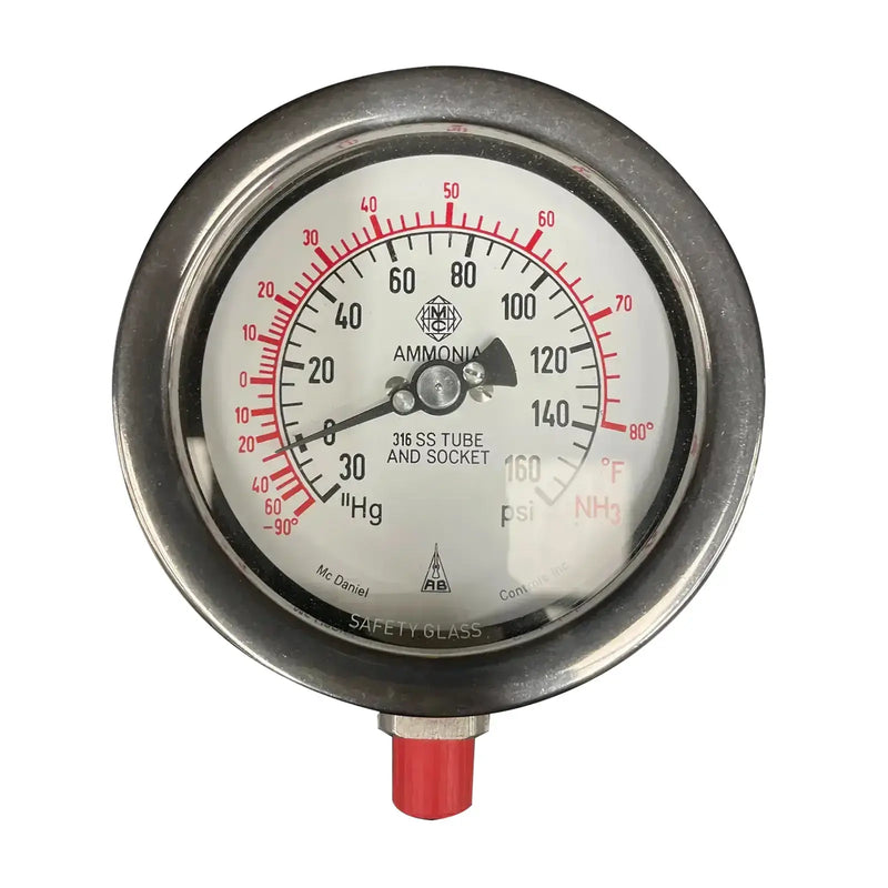 McDaniel Controls Ammonia Pressure Gauge (1/4" NPT)