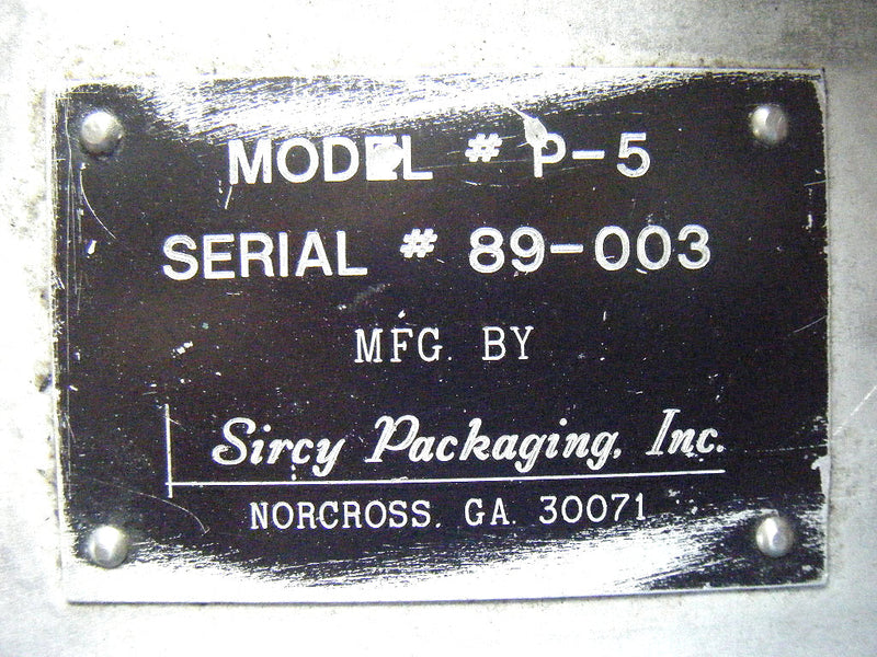 Sircy Packaging Inc. Volumetric Piston Filler- 1 Gallon Sircy Packaging Inc. 