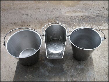 Stainless Steel Buckets Not Specified 