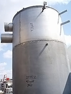 Stainless Steel Single Shell Vertical CIP Tank- 1500 Gallon Genemco 
