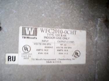 TB Woods E-Trac AC Variable Frequency Inverter- 10 HP TB Woods 