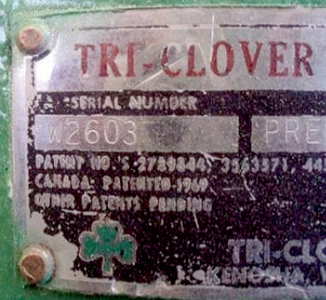 Tri Clover Positive Displacement Pump Tri Clover 