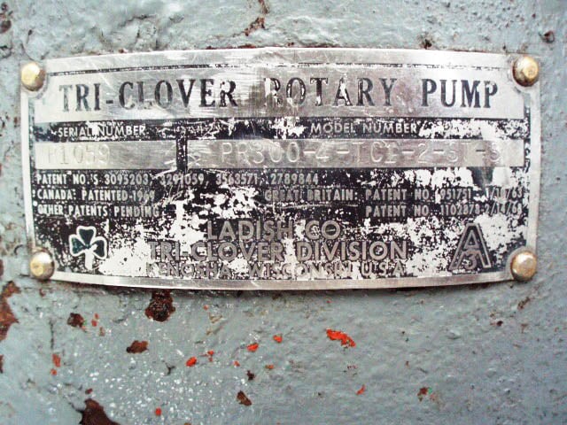 Tri-Clover Rotary Pump Tri Clover 