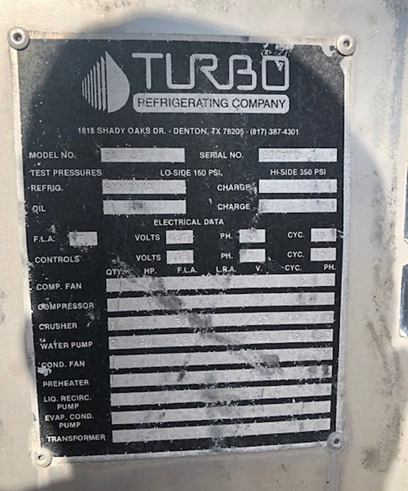 Turbo Ice Machine - 20 Tons per Day Turbo 
