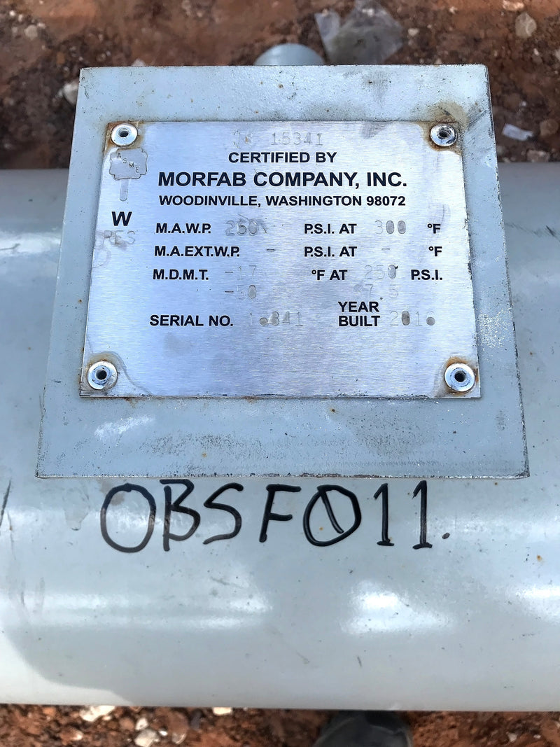 Unused Morfab Horizontal Ammonia Thermosyphon Vessel Morfab Company 