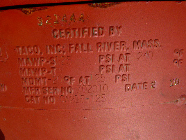 Unused Taco CA Series Air Expansion Tank - 57 gallon Taco 