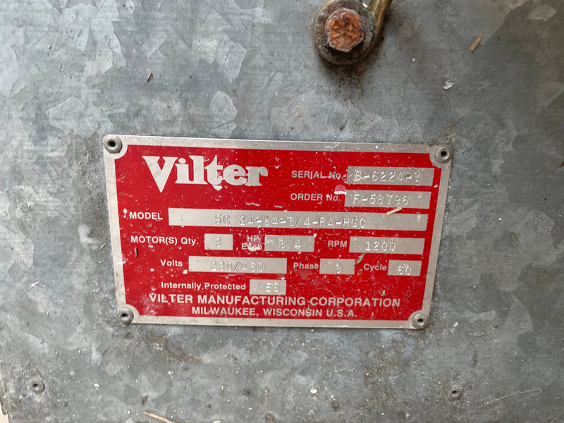 Vilter SC 24-84-3/4-RA-HGC Ammonia Evaporator Coil - 14 TR 3 Fans (Low Temperature) Vilter 