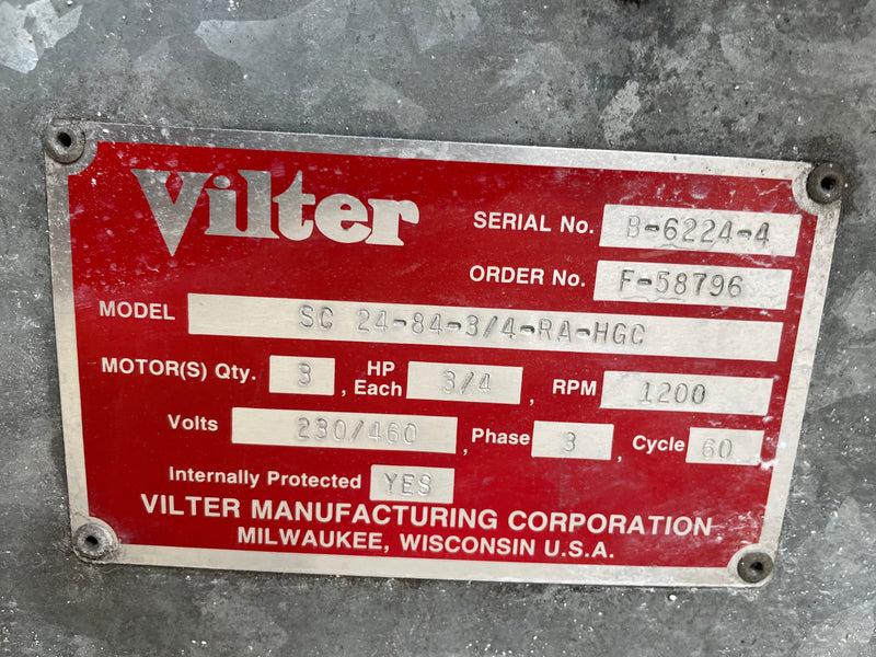 Vilter SC 24-84-3/4-RA-HGC Ammonia Evaporator Coil - 15 TR, 3 Fans (Low Temperature) Vilter 