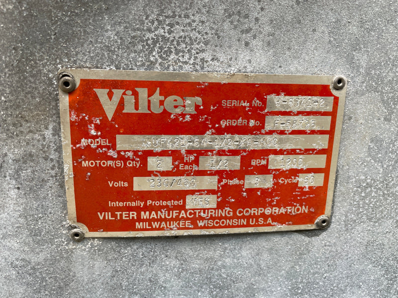 Vilter UF 21-64-1-2-XA-HGC Ammonia Evaporator Coil - 9 TR, 2 Fans (Low Temperature) Vilter 