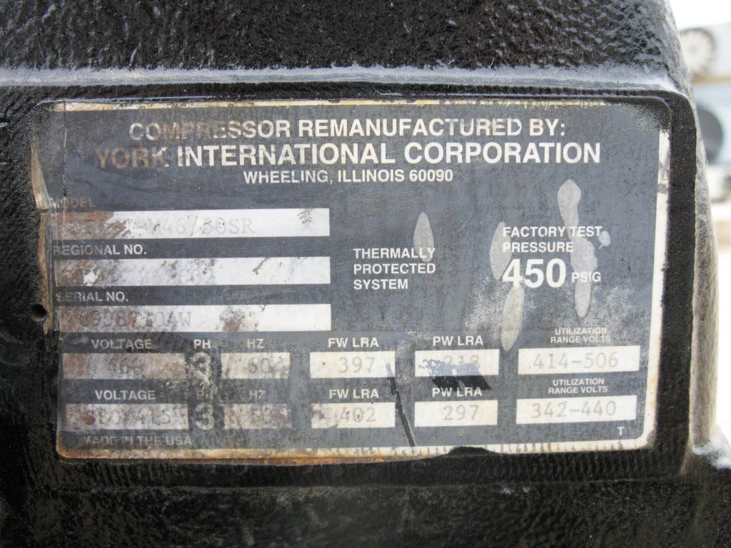 York Bare 6-Cylinder Semi-Hermetic Compressor (460 V)