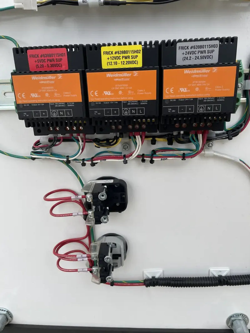 Paquete de compresor de tornillo rotativo Frick RWB-II-222B (Frick TDSH 233L, 200 HP 460 V, panel de control micro Johnson Controls)