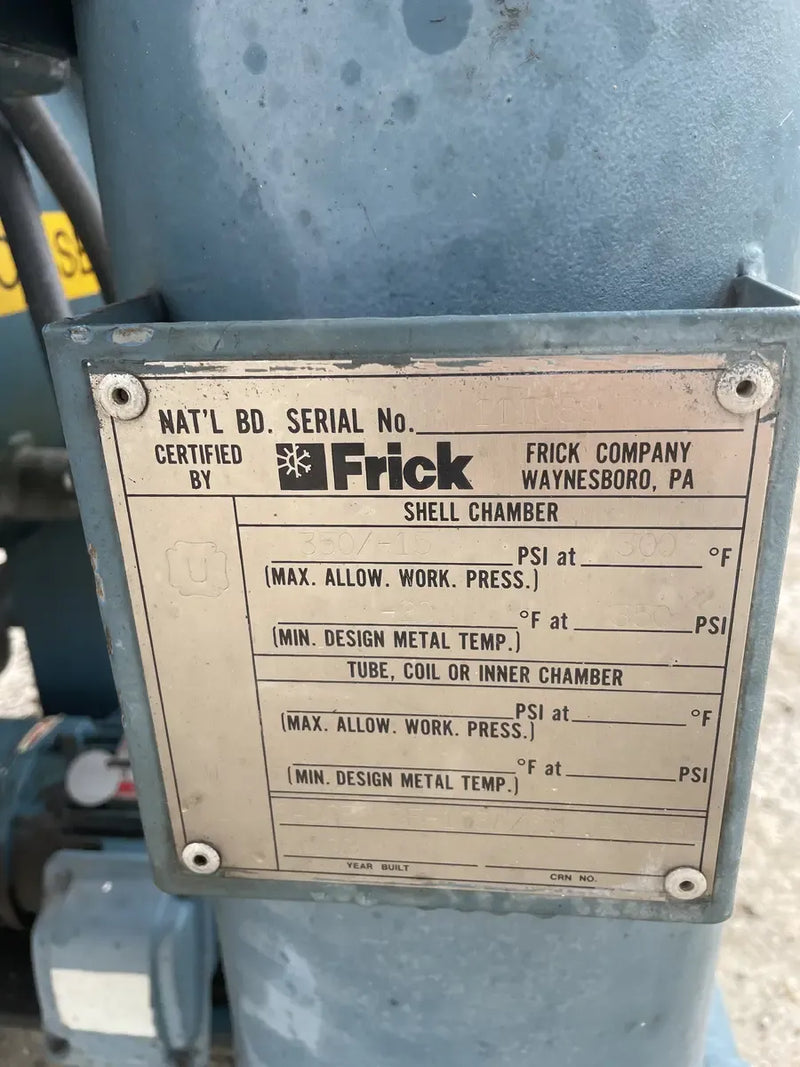 Frick RWB-II-60 Rotary Screw Compressor Package (Frick TDSH163S, 200 HP 460 V, Johnson Controls Micro Control Panel)