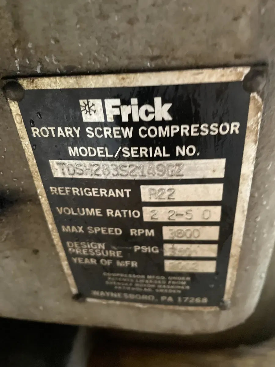Fricks Name Frick TDSH283S Bare Rotary Screw Compressor