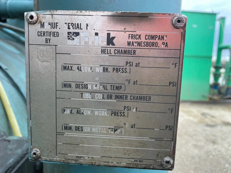 Paquete de compresor de tornillo rotativo Frick RWB II 222 (Frick TDSH233L, 500 HP 460 V, micro panel de control)