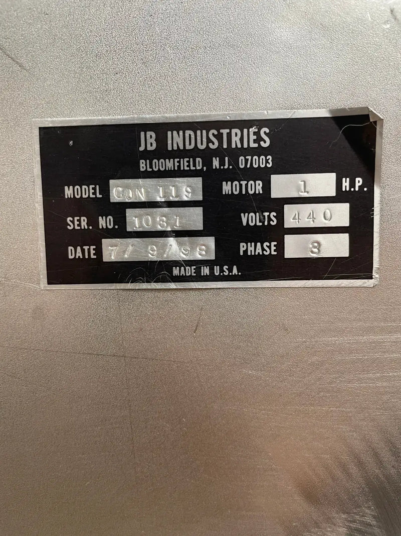JB Industries CON119 Incline Portable Conveyor