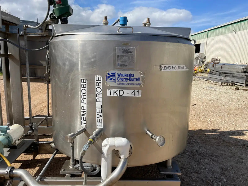 Paquete de tanque agitador de mezcla de proceso Waukesha Cherry-Burrell (300 gal)